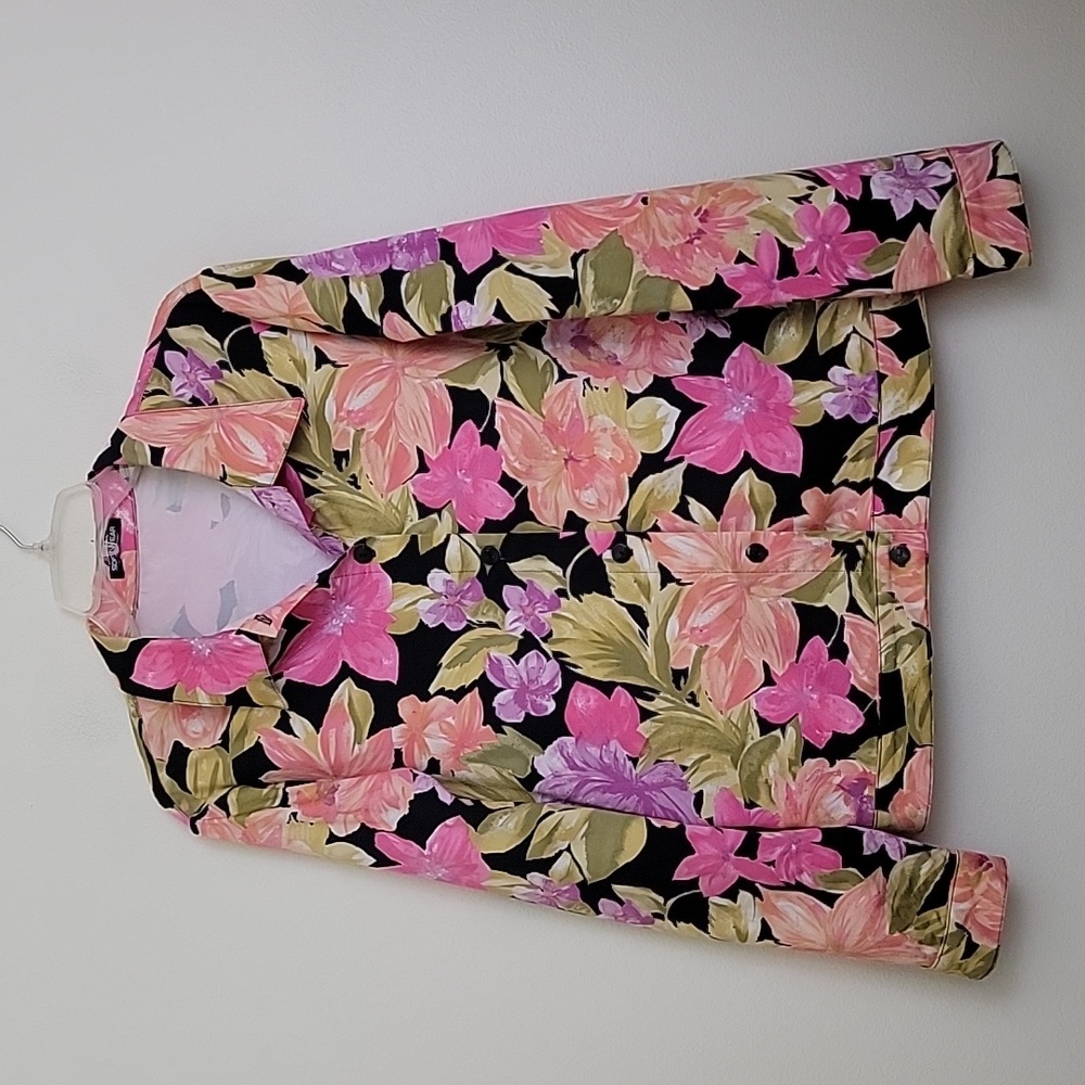 Softwear Mark Singer Softwear Floral Lightweight Cotton Jacket Made in USA L